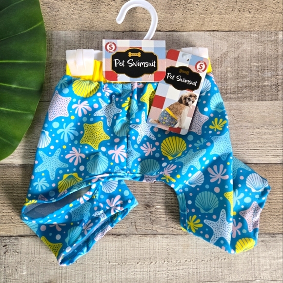 WOOF | Pet Swimsuit/Ocean Swim Trunks in Blue sz S - Picture 2 of 7